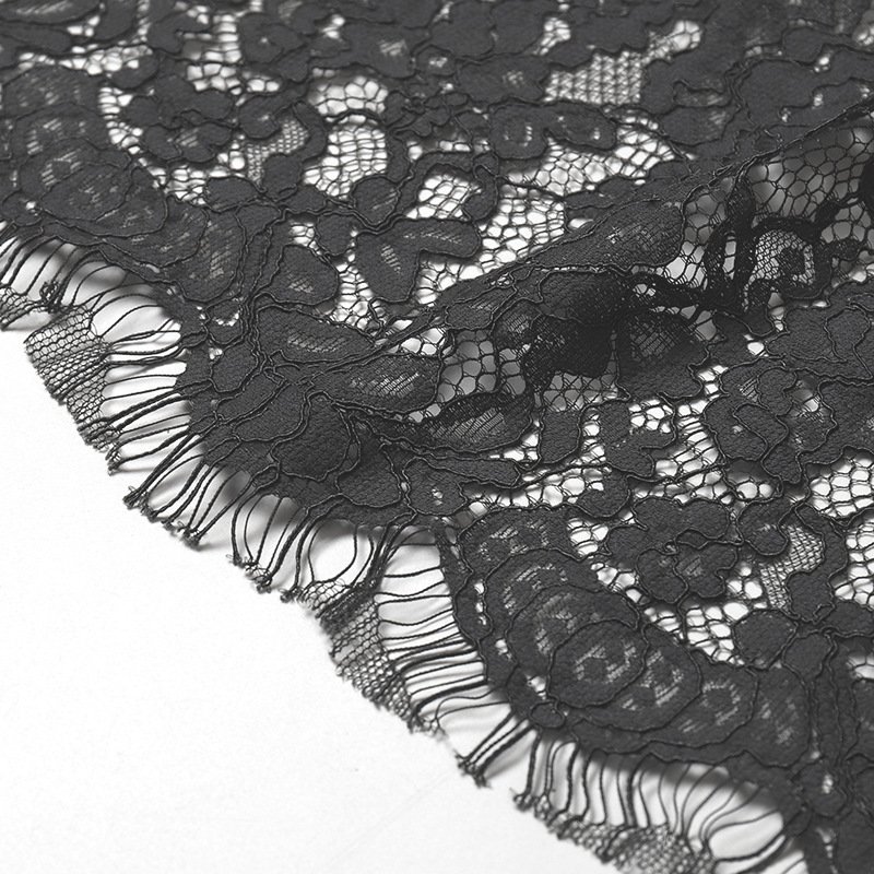 Lace Fabric Eyelash Cutwork Nylon for Women's Wear Wholesale Supplier 12